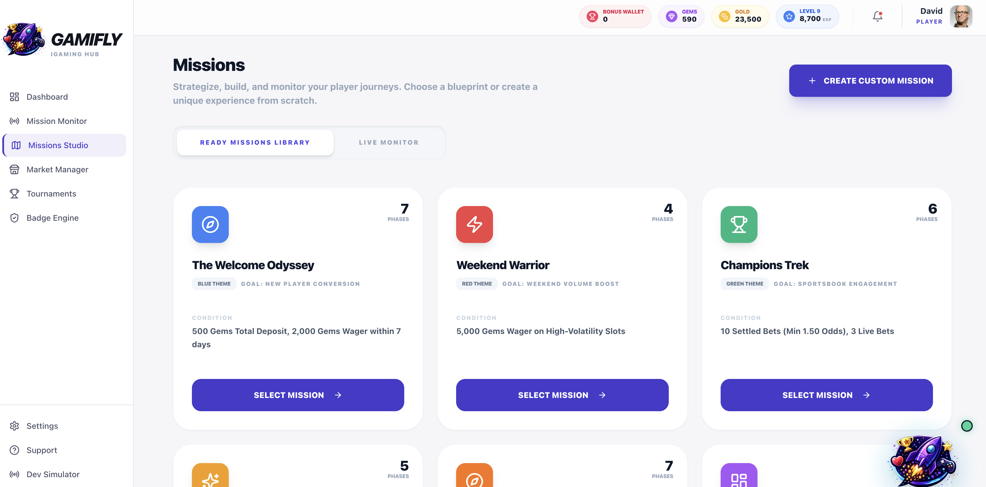 Missions Studio — Admin