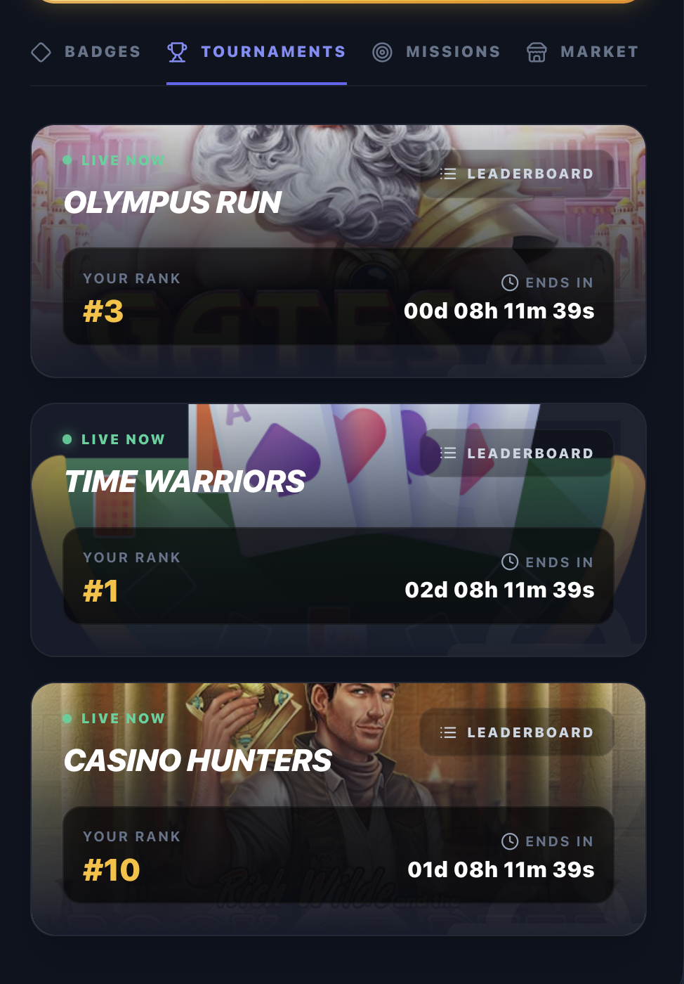 Player Tournament Arena